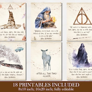 Wizarding World Printables Wall art; Magic School printable nursery; Wizarding World Quotes; Wizard Poster; Wizard Print; Wizard Decor