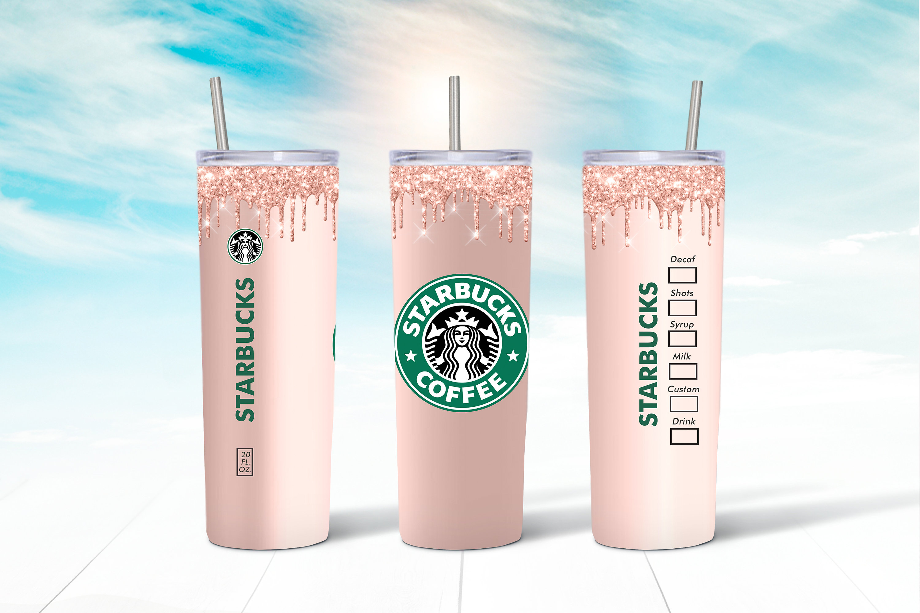 Pink Starbucks Coffee Cup with Whipped Cream and Caramel Drizzle · Creative  Fabrica