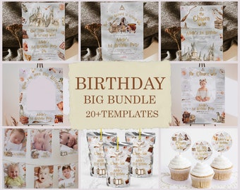 The Chosen One Big Bundle; Wizard Birthday Party Bundle Templates; Magic School Birthday Party Template; Editable Wizard Party Template; W8
