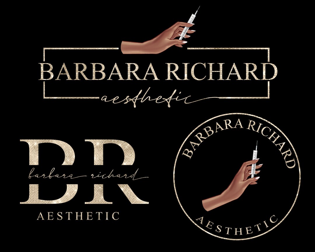Custom Beauty Aesthetic Logo Botox Logo Design 3D Logo With Syringe 