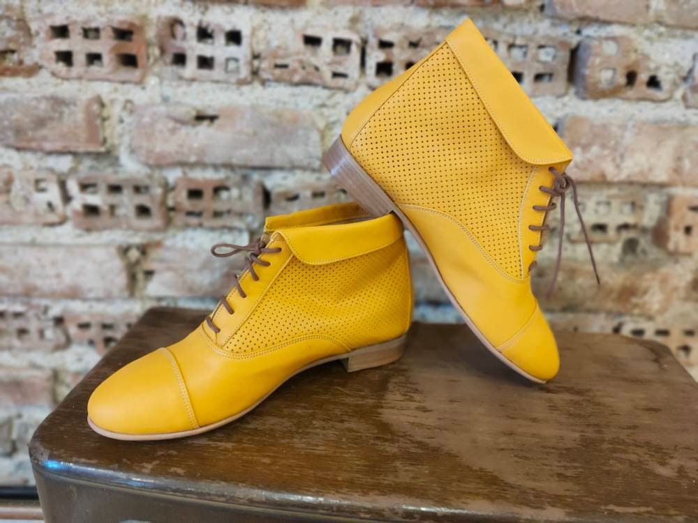 Mustard Yellow Boots - Etsy