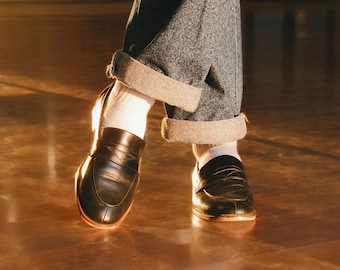Klassischer Loafer – Handgefertigte Herren-Swingschuhe, Lindy Hop, Vintage-Stil der 1940er Jahre, auf Bestellung gefertigt, EU-Größen 34 bis 48