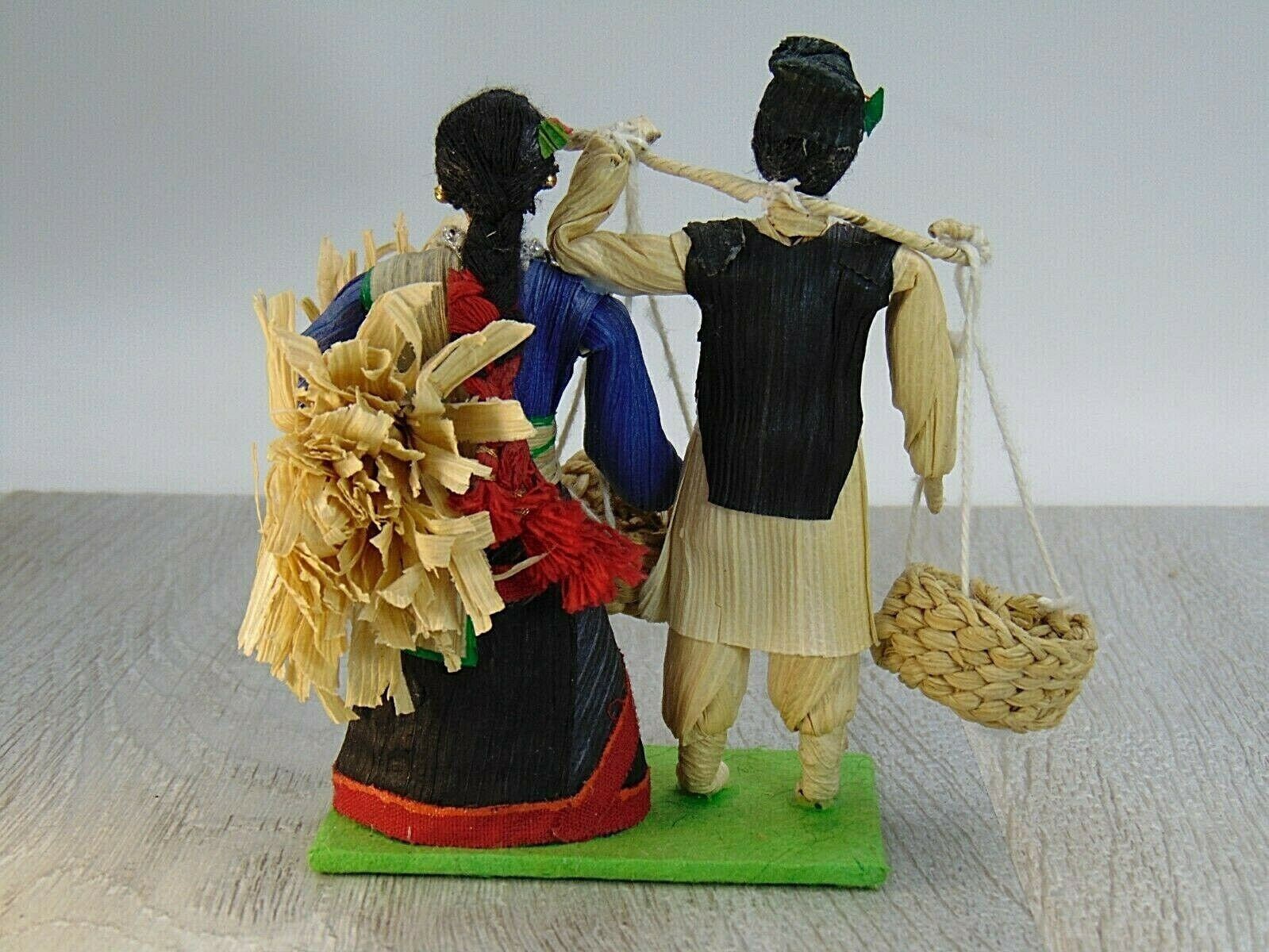 Straw doll handmade Peoples of the world vintage miniature Etsy