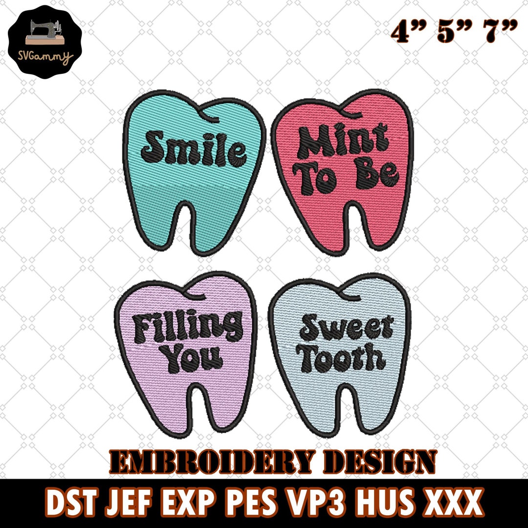 Dentist Valentine Embroidery Machine, Dental Hygienist Embroidery