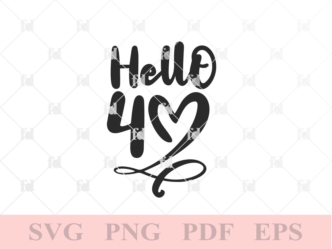 Download Hello 40 SVG 40th Birthday svg Birthday svg Girl Group | Etsy