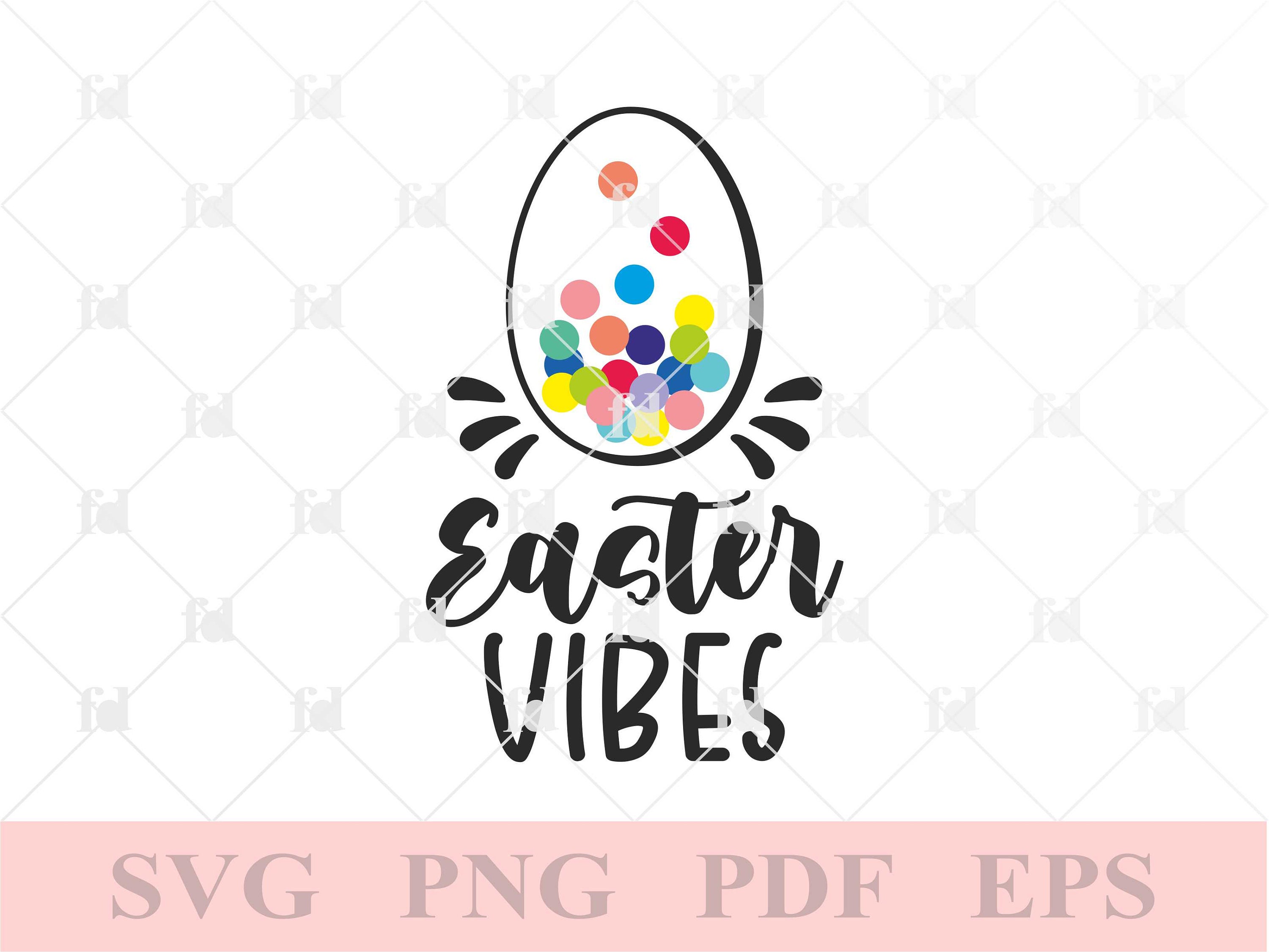 Easter Vibes svg Bunny svg Hoppy Easter svg Files Easter | Etsy