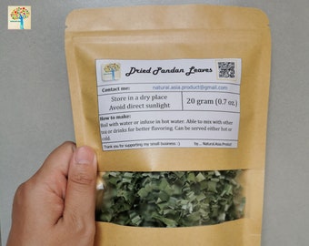 Hojas de pandano orgánicas secadas al sol_Pandanus amaryllifolius_Colorante alimentario natural_Sin colorantes añadidos