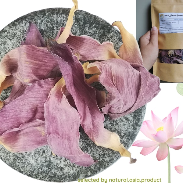 20 g of Pure Sun dried_Sacred pink lotus tea, Dried pink lotus petal tea_no preservative_no pesticide_no color added_2022 fresh harvest