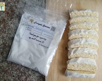 100 g_Soja biologique - Levain de tempeh gratuit - Culture de tempe - Rhizopus Oligosporus avec numéro de suivi postal