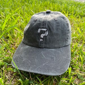 Tipper ? Hat - Question Mark, Acid washed, Embroidered, Baseball Hat