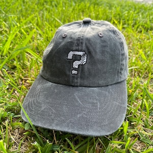 Tipper ? Hat - Question Mark, Acid washed, Embroidered, Baseball Hat