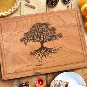 Engraved Cutting Board & Family Tree of Life Design Cutting Board for Cooking Grilling Baking Kitchen Chef| Housewarming Gift| Family Gift