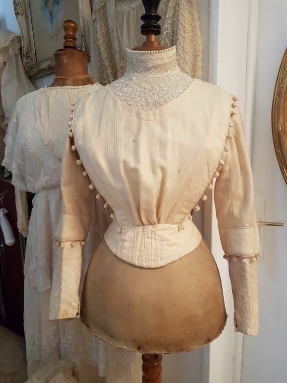 Very pretty old corseted bodice ... Antique dress,
