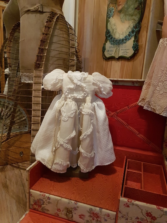 Beautiful old doll dress. Antique dress, Antique,