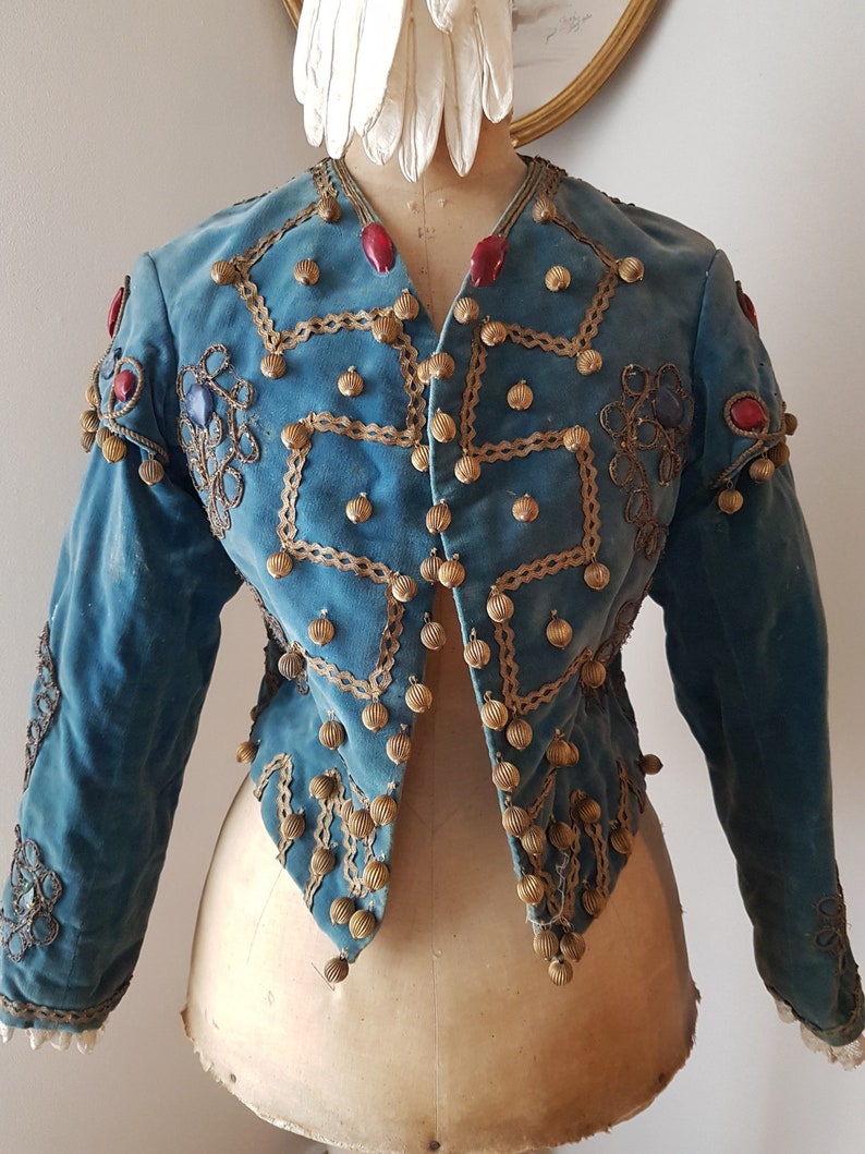 antique victorian dress edwardian dress antique dress Antique dress Victorian dress, Refreshing and old blue velvet jacket