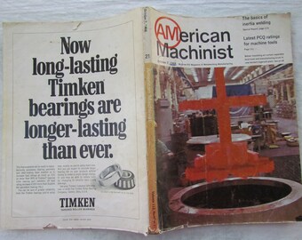 American Machinist October 1968: Vol 112, No 21 - Mid Century Metalworking Manufacturing Magazine