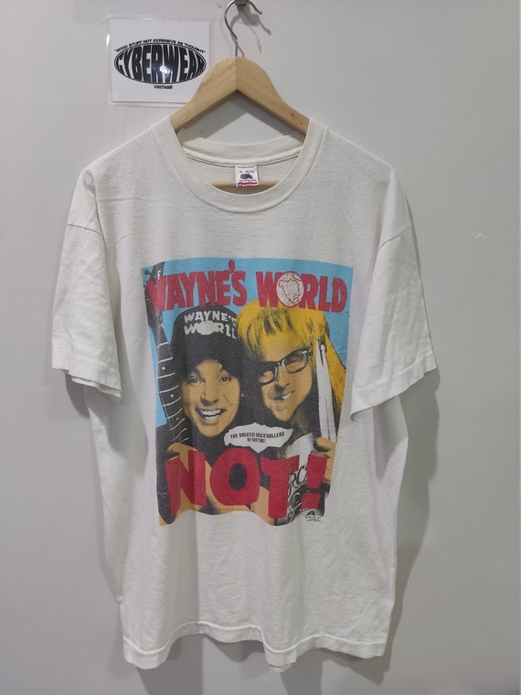 Vintage 1992 Wayne's World Not! T-Shirt Size XL 2… - image 1