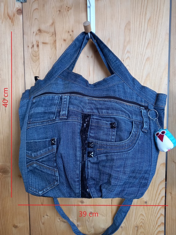 How To Make A Round Recycled Denim Bag