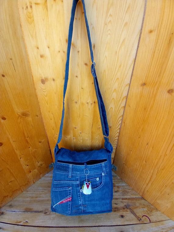 Bolsos en jean decorados sale
