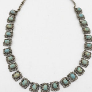 Vintage Sphinx faux turquoise necklace