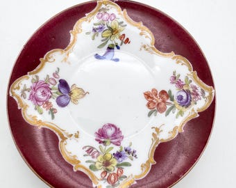 Antique Dresden Trinket Dish, Cabinet Trinket - Etsy