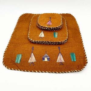 Set of coconut fibre placemats and coasters