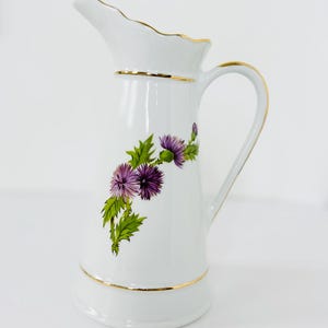 Ceramic water jug, thistle jug