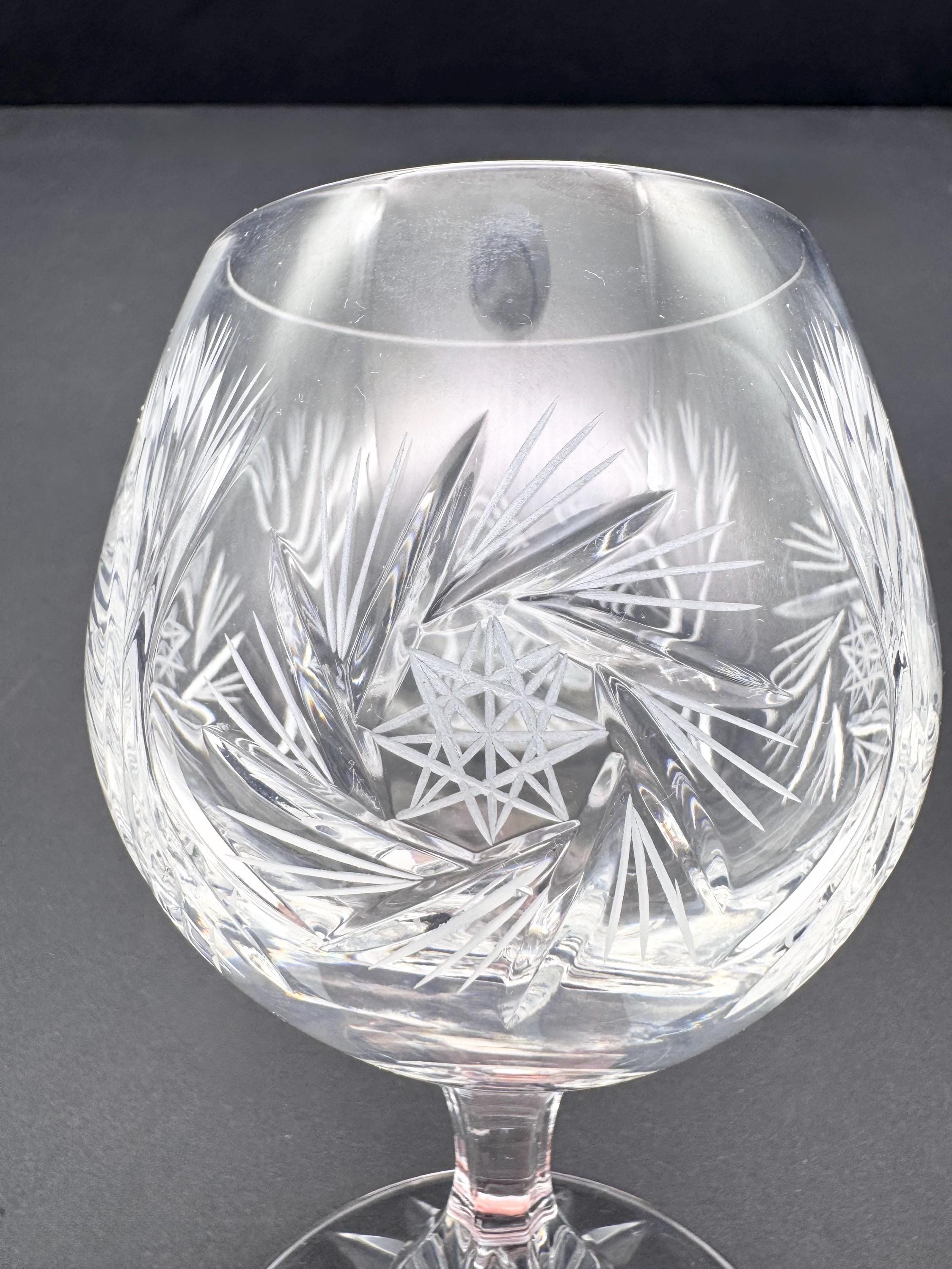 ボヘミアクリスタルコニャックブランデーグラス5個 - Etsy 日本