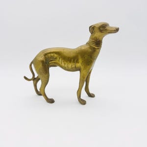Vintage solid brass greyhound figurine