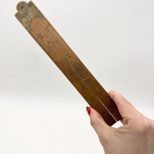 Vintage houten meetlat 36 inch