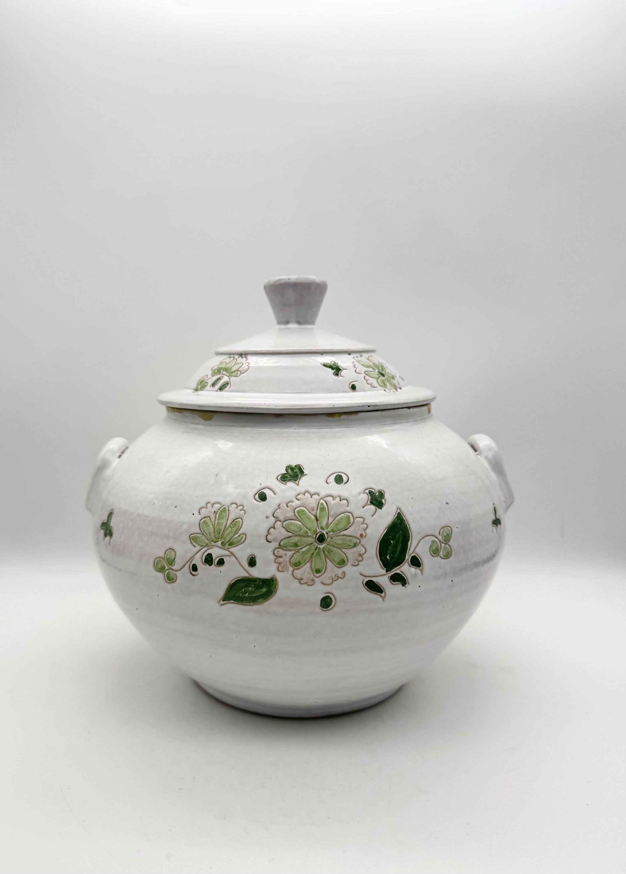 大きな陶磁器の瓶 蓋付きのヴィンテージの大きな陶器の瓶、大きな白い瓶 - Etsy 日本