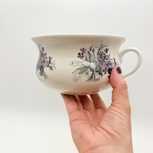Vintage Portmerion mini chamber pot in floral pattern, small planter