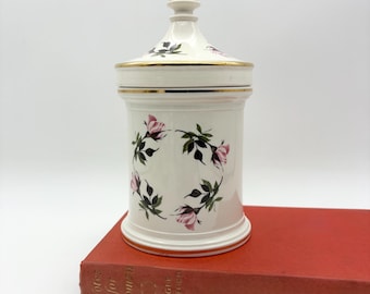 1920年代のヴィンテージ花柄磁器製蓋付き薬瓶 - Etsy 日本