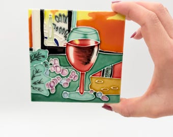 ヴィンテージ風装飾ワイングラスタイル