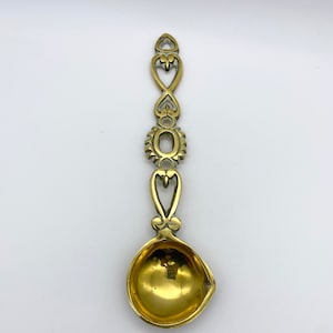 Vintage brass love spoon