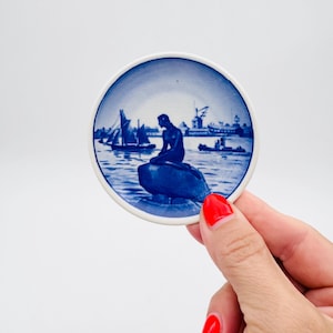 Danish Royal Copenhagen miniature plate Langelinie Mermaid