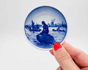 Danska Royal Copenhagen miniatyrtallrik Langelinie Mermaid