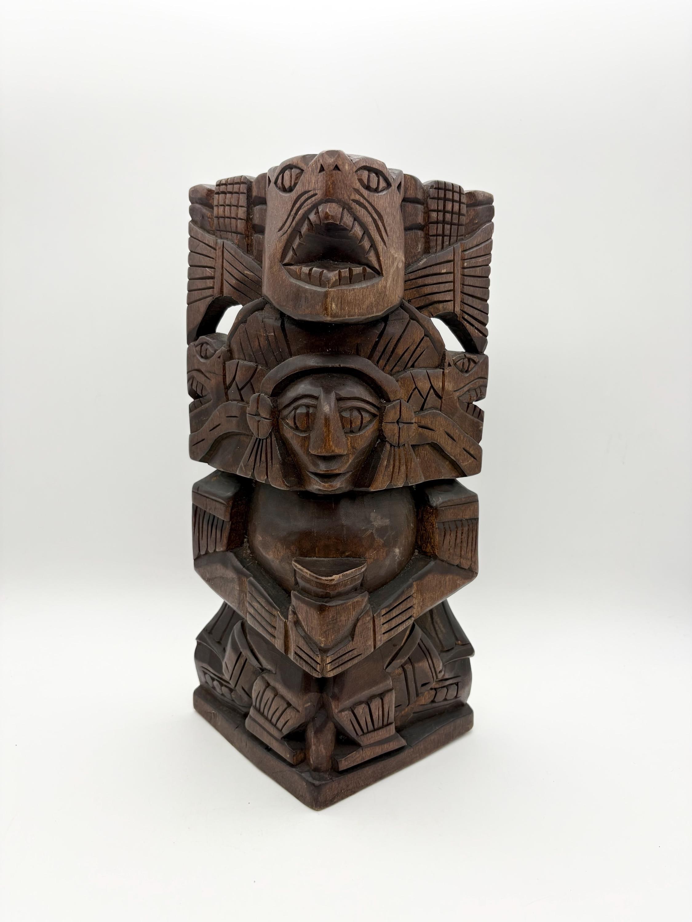 Native american totem carved wood - Etsy 日本