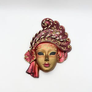 Venetian hand painted ceramic wall mask