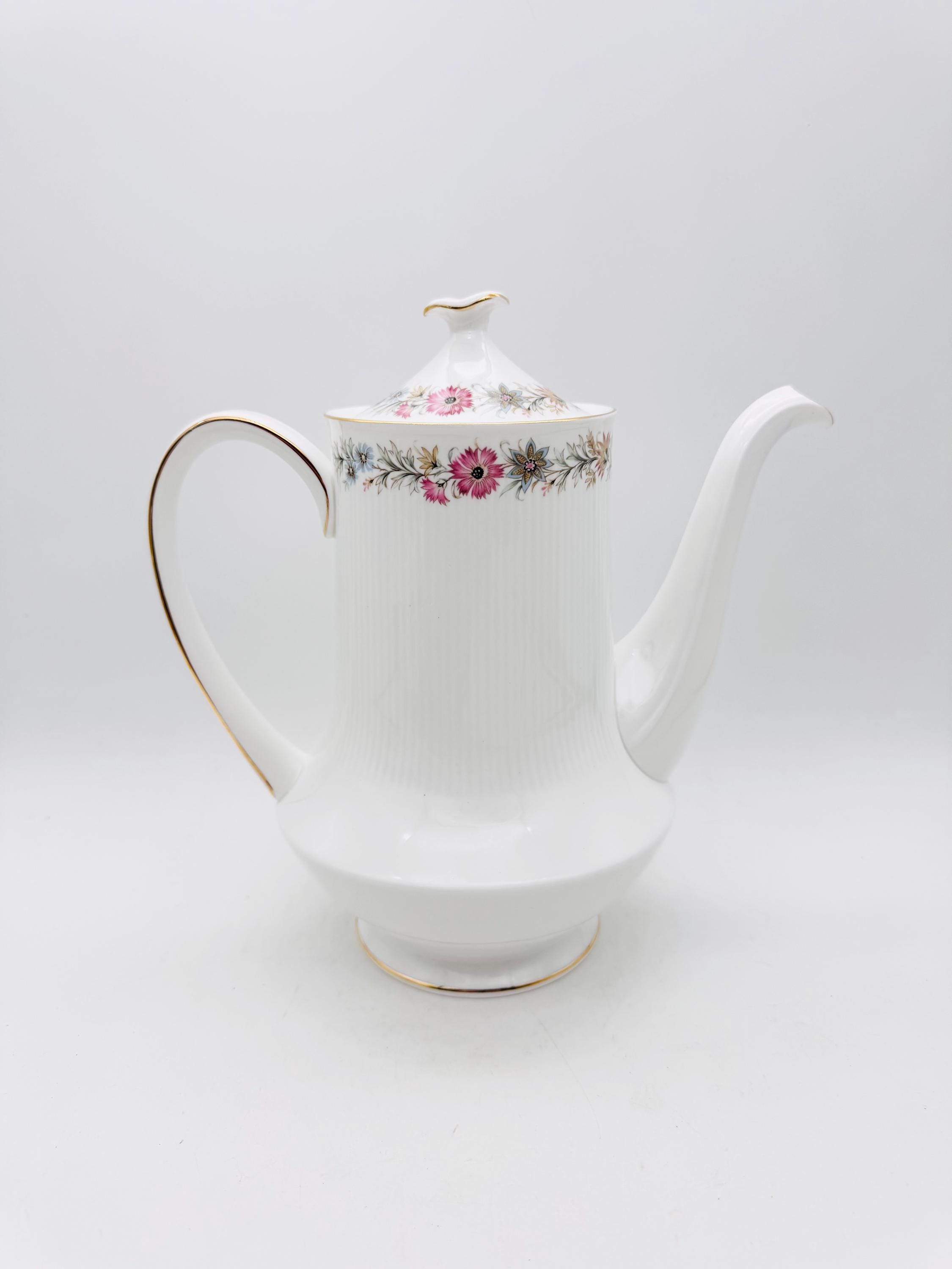 Vintage Paragon Belinda Pattern Coffee Pot, Bone China Coffee Pot