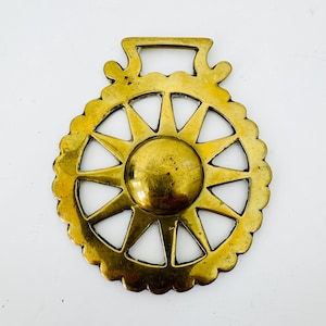 Antique star horse brass, sun horse brass