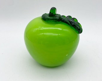 Green glass apple