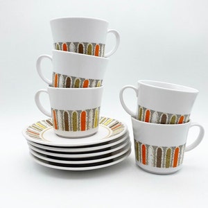 Vintage mid century Noritake Progression coffee cups set