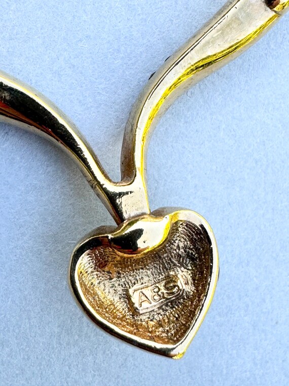 Attwood and Sawyer Gold Tone Diamante Heart Necklace - Etsy