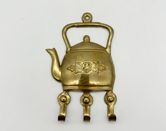 Brass kettle key hook, wall key holder