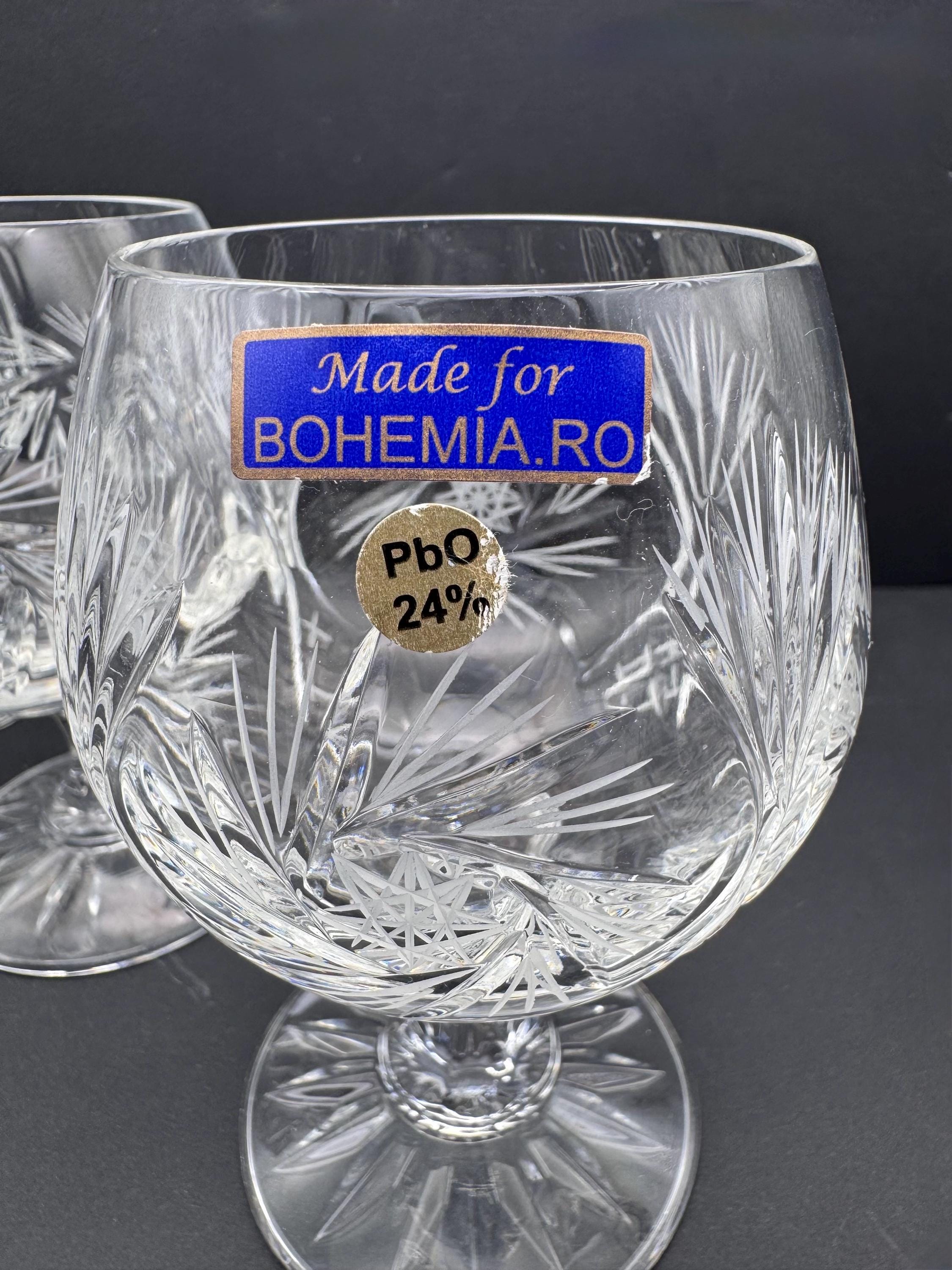 ボヘミアクリスタルコニャックブランデーグラス5個 - Etsy 日本