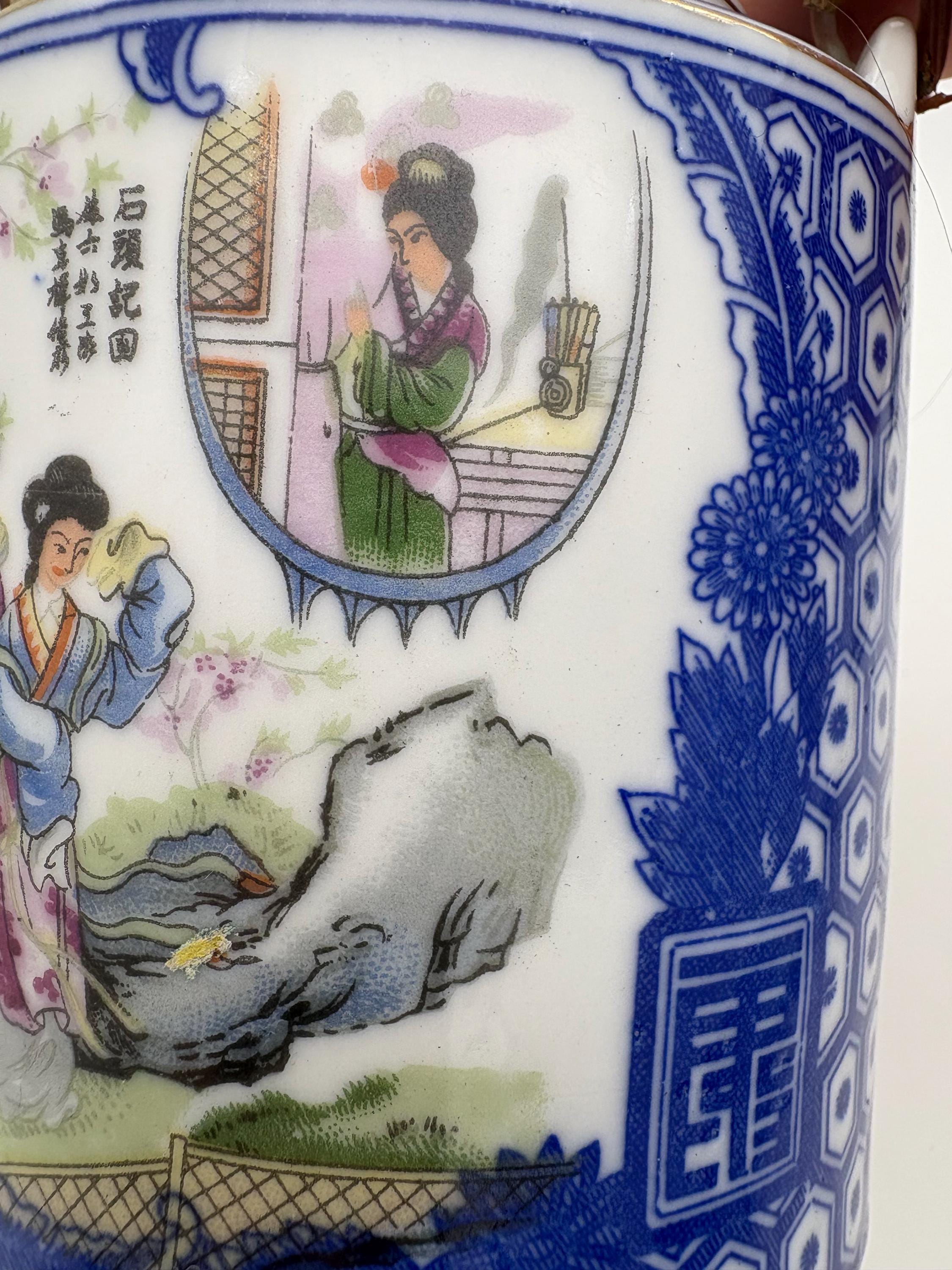 日本の急須、小さな青い手描きの東洋の急須 - Etsy 日本