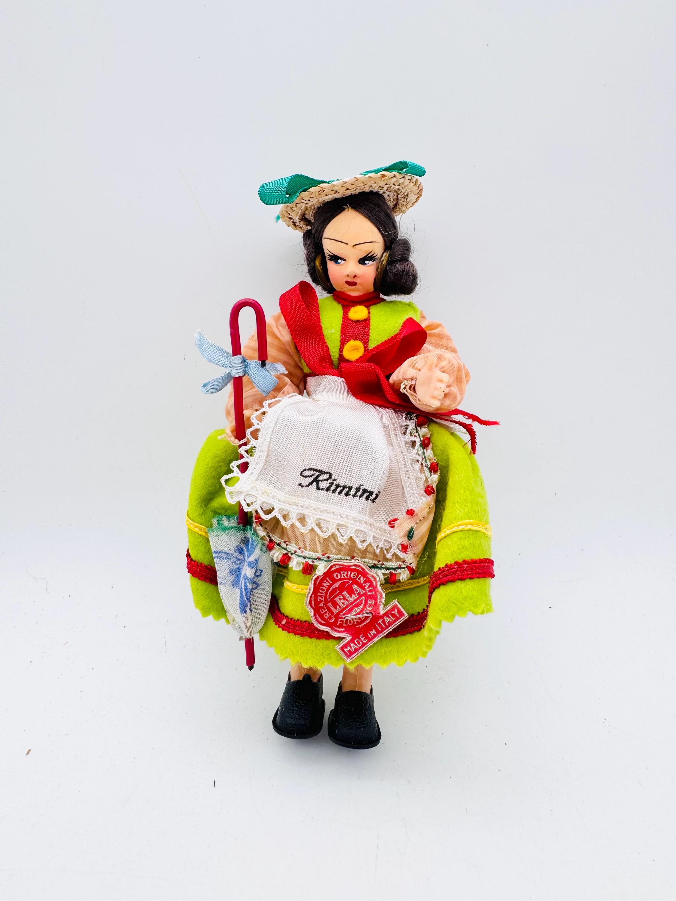 Vintage 1960s Italian Souvenir Doll Rimini, Collectable