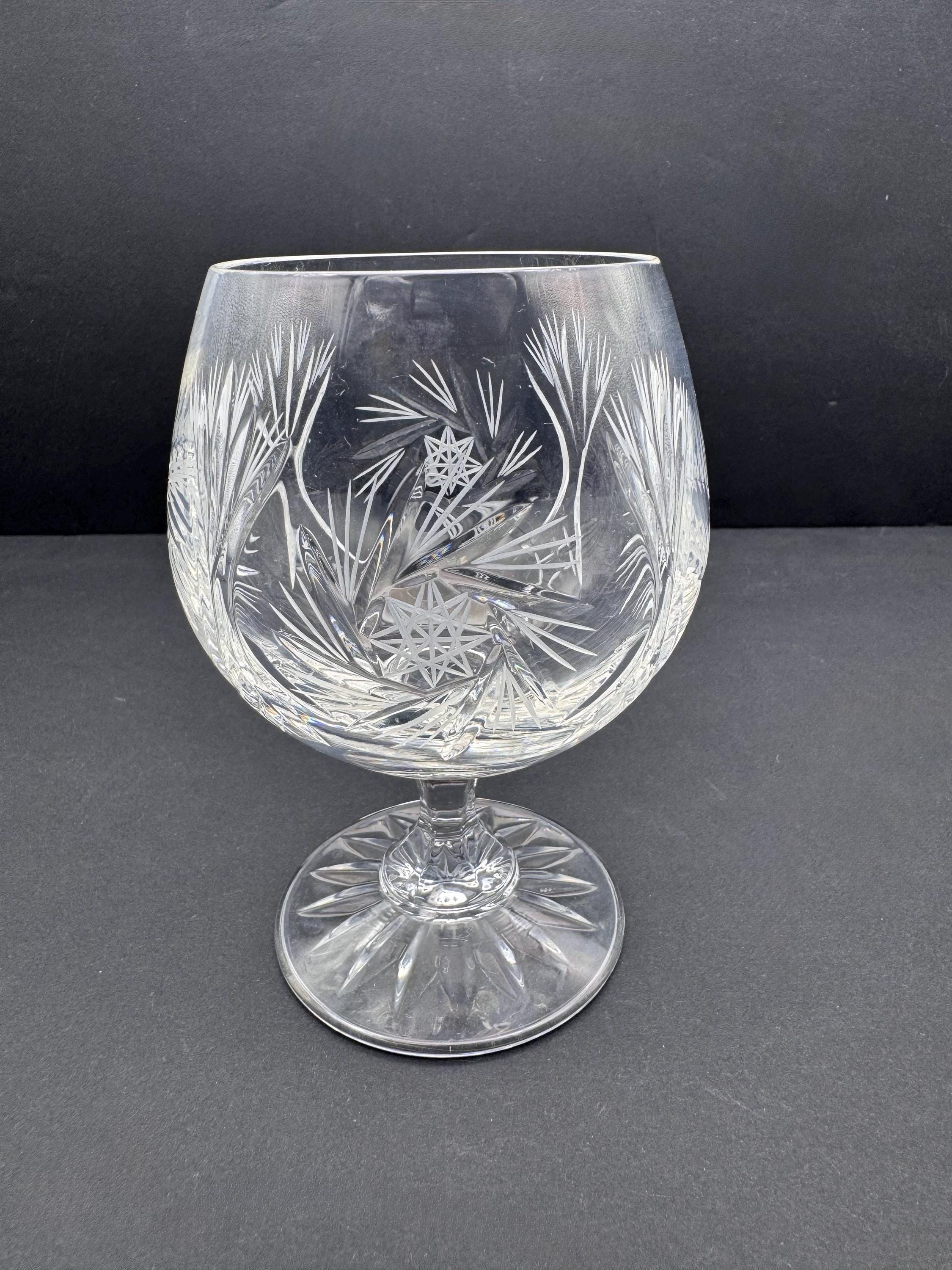 ボヘミアクリスタルコニャックブランデーグラス5個 - Etsy 日本