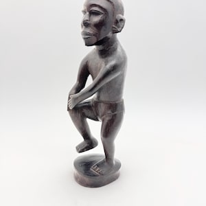 Wooden African art sculpture, man figure, wooden tribal art